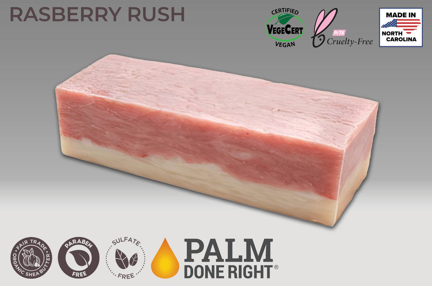 Raspberry Rush Soap: Uncut