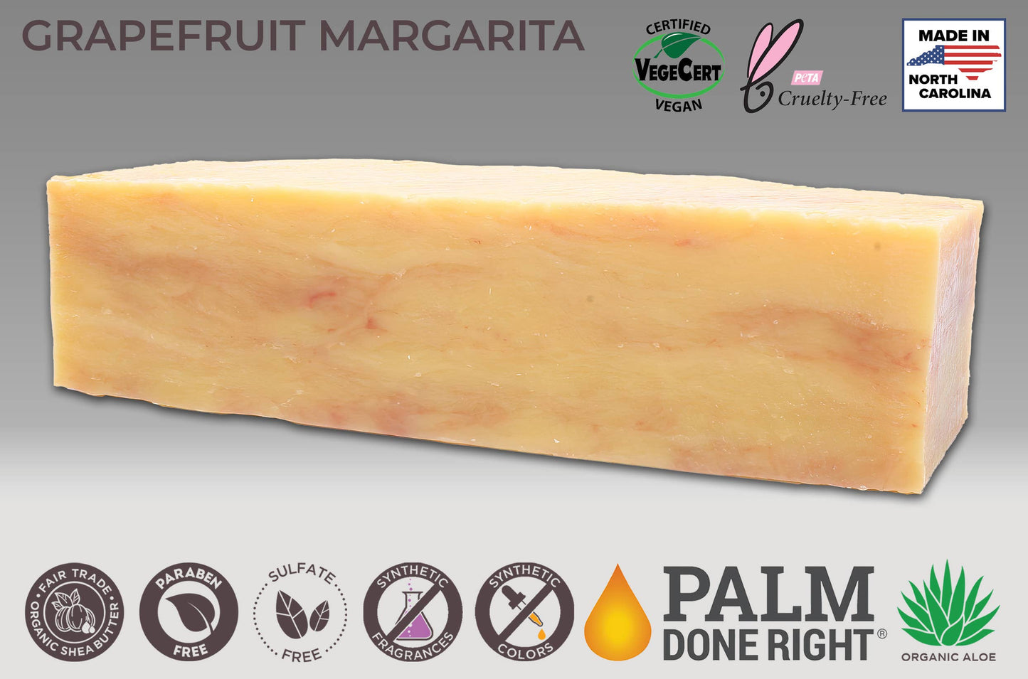 Grapefruit Margarita Soap: Cut into 10-4.5 oz- 1" bars