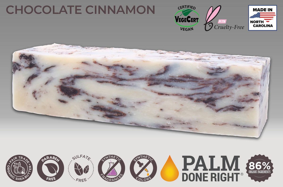 Chocolate Cinnamon Soap: Uncut