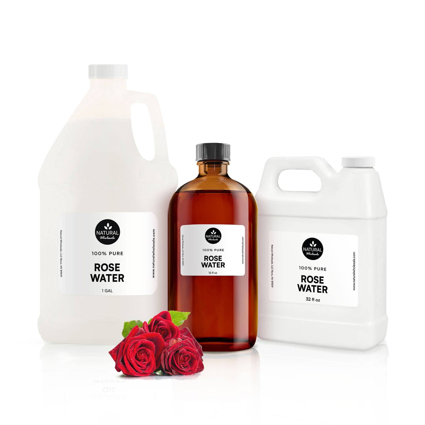 Rose Water (Hydrosol) - 100% Pure | Wholesale Bulk: Plastic / 16oz